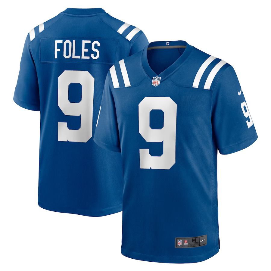 Men Indianapolis Colts #9 Nick Foles Nike Royal Player Game NFL Jersey